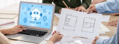 Chatbot yazılım uygulaması canlı çevrimiçi iş için otomatik olarak müşteri sorularına cevap verir