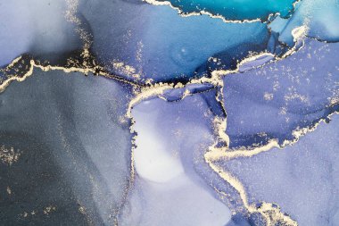 Mermer mürekkep soyut sanatının orijinal resmi. Örnek bir orjinal tablodan yüksek çözünürlüklü fotoğraf. Karargah kağıt dokusuna pürüzsüz mermer desen oluşturmak için soyut resim yapıldı.