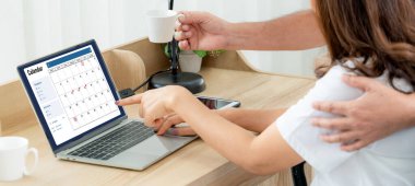 Kişisel düzenleyici ve çevrimiçi iş için mod zamanlama planlaması için bilgisayar yazılım uygulaması takvimiName