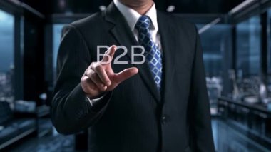 İş adamı B2B peyzajında geziniyor, iş-iş bağlantılarını geliştirmek için kullanım teknolojisi kullanıyor. B2B etkileşimini yeniden şekillendiren keşifler, iş-iş stratejilerinde yenilikleri yönlendiren araçlar. Kullanıcı Kimliği