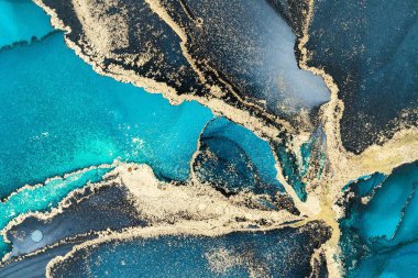 Mermer mürekkep soyut sanatının orijinal resmi. Örnek bir orjinal tablodan yüksek çözünürlüklü fotoğraf. Karargah kağıt dokusuna pürüzsüz mermer desen oluşturmak için soyut resim yapıldı.