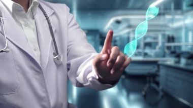Laboratuvarda geçmişi bulanık dururken, doktorun DNA örneği hologramını göstermesine yakın dur. Teknoloji kullanarak genetik bozukluk analizi ve teşhisi koyan yetenekli bir tıp çalışanı. İyileştirici.