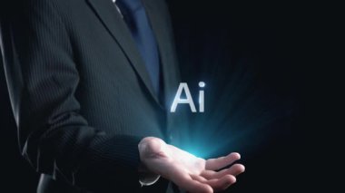 Yapay zeka sanal asistanı Chatbot ile yapay zeka konsepti ile insan etkileşimi, yapay zeka mühendisliği, LLM yapay zeka derin öğrenimi iş desteği için üretken yapay zeka kullanımı. Kullanıcı Kimliği