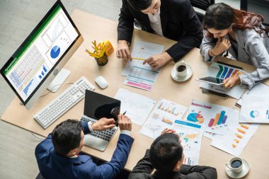 Spreadsheet document information financial startup concept. data and graphs in spreadsheet documents for online analysis project dashboard accounting digital snugly