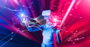 Kişisel yardımda yenilikçi veri analizi uygulamalarını vurgulayarak, son teknoloji ve yapay zekayla uğraşan kullanıcıyı büyüleyen büyüleyici bir sahne. XDMCP