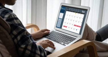 Kişisel düzenleyici ve çevrimiçi iş için mod zamanlama planlaması için bilgisayar yazılım uygulaması takvimiName