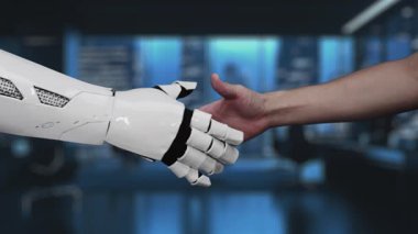 Modern ofis ortamında bir pazarlama stratejisinin dinamik bir temsili, dijital hedeflere ve veri analizlerine uzanan bir eli gösteriyor. Auvana