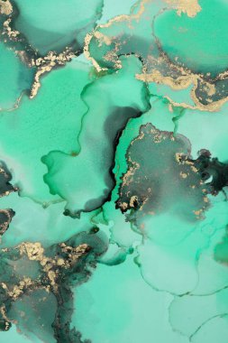 Mermer mürekkep soyut sanatının orijinal resmi. Örnek bir orjinal tablodan yüksek çözünürlüklü fotoğraf. Karargah kağıt dokusuna pürüzsüz mermer desen oluşturmak için soyut resim yapıldı.