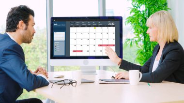 Kişisel düzenleyici ve çevrimiçi iş için mod zamanlama planlaması için bilgisayar yazılım uygulaması takvimiName