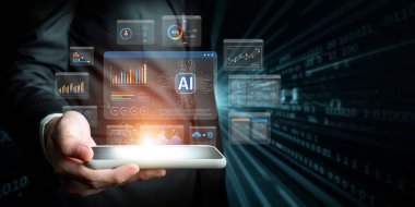 YZ ve veri analizlerinin yenilikçi kavramlarını gözler önüne seren resim, etkili karar verme stratejileri için yapay zekada gelişmiş teknolojiyi vurguluyor. XDMCP