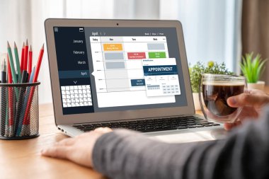 İnternet sitesindeki modish regrition için çevrimiçi aplikasyon rezervasyon takvimi