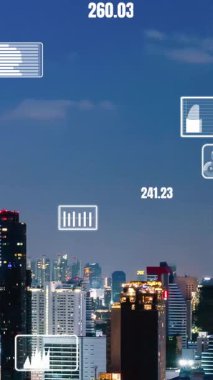 İş verileri analitik arayüzü akıllı şehrin üzerinde uçuyor ve iş zekasının geleceğini değiştiriyor. Stratejik plan için büyük verileri analiz etmek için bilgisayar yazılımı ve yapay zeka kullanılır .