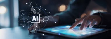 Yapay zeka mühendisliği, büyük veri ve yapay zeka makinesi kavramında yapay zeka beyin işlemcisiyle iş desteği için üretken yapay zeka kullanmayı öğrenen insan etkileşimi. EIDE