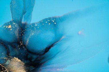 Mermer mürekkep soyut sanatının orijinal resmi. Örnek bir orjinal tablodan yüksek çözünürlüklü fotoğraf. Karargah kağıt dokusuna pürüzsüz mermer desen oluşturmak için soyut resim yapıldı.