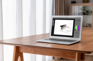 Mimari iş ve profesyonel tasarımcı için mimari tasarım modem yazılım uygulaması