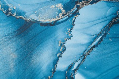 Mermer mürekkep soyut sanatının orijinal resmi. Örnek bir orjinal tablodan yüksek çözünürlüklü fotoğraf. Karargah kağıt dokusuna pürüzsüz mermer desen oluşturmak için soyut resim yapıldı.