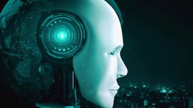 Robot hominoidler, 4. Sanayi Devrimi için yapay zeka ve makine öğrenme süreci gibi görsel yapay zeka kavramlarıyla karşı karşıyalar. 3B görüntüleme