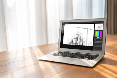 Mimari iş ve profesyonel tasarımcı için mimari tasarım modem yazılım uygulaması