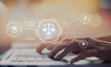 Bu resim, dijital ortamda hukuki uyum ve siber güvenlik sorunlarını vurgulayarak, yapay zeka ve etik arasındaki önemli ilişkiyi gösteriyor. XDMCP