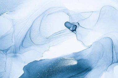 Mermer mürekkep soyut sanatının orijinal resmi. Örnek bir orjinal tablodan yüksek çözünürlüklü fotoğraf. Karargah kağıt dokusuna pürüzsüz mermer desen oluşturmak için soyut resim yapıldı.