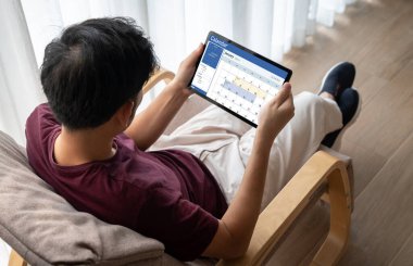 Calendar on computer software application for schedule planning for personal organizer and online business snugly