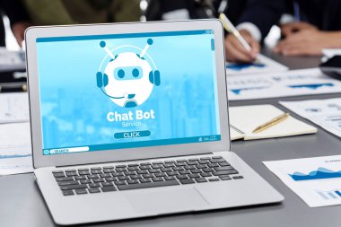 Chatbot yazılım uygulaması canlı çevrimiçi iş için otomatik olarak müşteri sorularına cevap verir