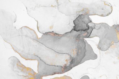 Mermer mürekkep soyut sanatının orijinal resmi. Örnek bir orjinal tablodan yüksek çözünürlüklü fotoğraf. Karargah kağıt dokusuna pürüzsüz mermer desen oluşturmak için soyut resim yapıldı.