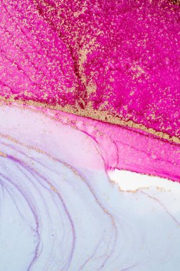 Mermer mürekkep soyut sanatının orijinal resmi. Örnek bir orjinal tablodan yüksek çözünürlüklü fotoğraf. Karargah kağıt dokusuna pürüzsüz mermer desen oluşturmak için soyut resim yapıldı.