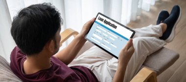 İnternet ağındaki mod dijital bilgi toplama için çevrimiçi kredi başvuru formu