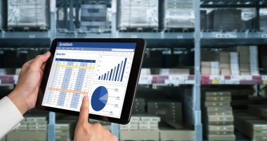 Spreadsheet document information financial startup concept. data and graphs in spreadsheet documents for online analysis project dashboard accounting digital snugly