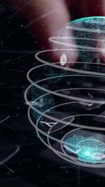 İşletme veri analizinin grafiğiyle çalışan adam, istatistiksel yatırım karar verme metodolojisi, finans ve finans mühendisliği kavramını gösteren analitik modernizasyon grafiği üzerinde çalışıyor. .