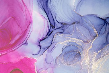 Mermer mürekkep soyut sanatının orijinal resmi. Örnek bir orjinal tablodan yüksek çözünürlüklü fotoğraf. Karargah kağıt dokusuna pürüzsüz mermer desen oluşturmak için soyut resim yapıldı.