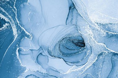 Mermer mürekkep soyut sanatının orijinal resmi. Örnek bir orjinal tablodan yüksek çözünürlüklü fotoğraf. Karargah kağıt dokusuna pürüzsüz mermer desen oluşturmak için soyut resim yapıldı.