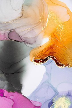 Mermer mürekkep soyut sanatının orijinal resmi. Örnek bir orjinal tablodan yüksek çözünürlüklü fotoğraf. Karargah kağıt dokusuna pürüzsüz mermer desen oluşturmak için soyut resim yapıldı.