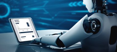 Muhasebe uygulamasından gelen fatura bilgisayar ekranında. Şirket işlerinin finans ve bütçesi için bilgisayar programı. Rahat bir şekilde. 3B illüstrasyon