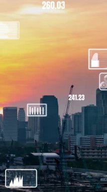 İş verileri analitik arayüzü akıllı şehrin üzerinde uçuyor ve iş zekasının geleceğini değiştiriyor. Stratejik plan için büyük verileri analiz etmek için bilgisayar yazılımı ve yapay zeka kullanılır .