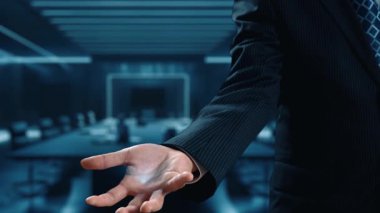 İş adamı ağ kurar, değerli bağlantılar kurar. Profesyonel ağı ve fırsatları genişletmek için etkili insan ağ oluşturma stratejileri UUID