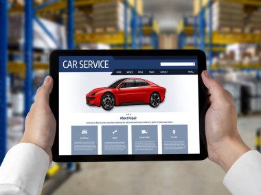 Car service website for online booking repair automobile garage technology snugly