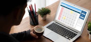 Kişisel düzenleyici ve çevrimiçi iş için mod zamanlama planlaması için bilgisayar yazılım uygulaması takvimiName
