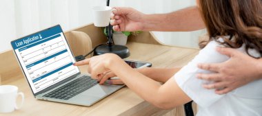 İnternet ağındaki mod dijital bilgi toplama için çevrimiçi kredi başvuru formu