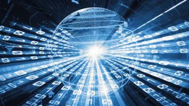 Fütürist küresel sosyal medya, insanlar iletişim ağı ve dijital veri paylaşımı kuruyor. Yeni bilgi çağındaki küresel eğilimleri değiştiren akıllı dijital dönüşüm ve teknoloji bozulması kavramı .