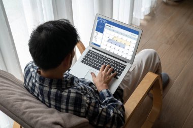 Calendar on computer software application for schedule planning for personal organizer and online business snugly