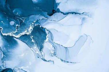 Mermer mürekkep soyut sanatının orijinal resmi. Örnek bir orjinal tablodan yüksek çözünürlüklü fotoğraf. Karargah kağıt dokusuna pürüzsüz mermer desen oluşturmak için soyut resim yapıldı.
