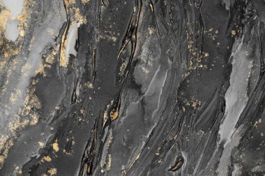 Mermer mürekkep soyut sanatının orijinal resmi. Örnek bir orjinal tablodan yüksek çözünürlüklü fotoğraf. Karargah kağıt dokusuna pürüzsüz mermer desen oluşturmak için soyut resim yapıldı.