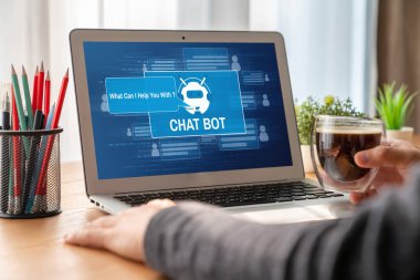 Müşteri sorularına otomatik olarak cevap veren mod çevrimiçi iş için Chatbot yazılım uygulaması