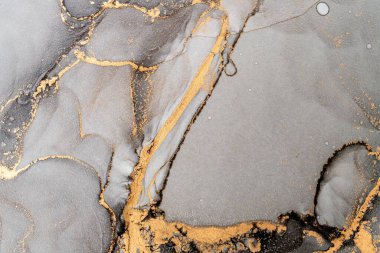 Mermer mürekkep soyut sanatının orijinal resmi. Örnek bir orjinal tablodan yüksek çözünürlüklü fotoğraf. Karargah kağıt dokusuna pürüzsüz mermer desen oluşturmak için soyut resim yapıldı.