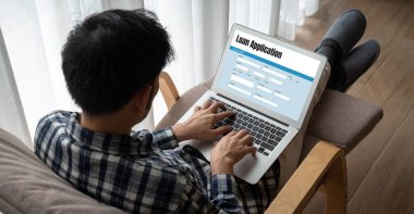 İnternet ağındaki mod dijital bilgi toplama için çevrimiçi kredi başvuru formu