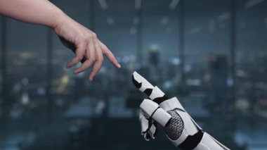 Robotik bir el dijital bir dünya haritasının üzerinde parlayan para birimi sembollerine uzanıyor, modern bir gökyüzünde teknoloji ve küresel finans yakınlaşmasını sembolize ediyor. Auvana