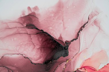 Mermer mürekkep soyut sanatının orijinal resmi. Örnek bir orjinal tablodan yüksek çözünürlüklü fotoğraf. Karargah kağıt dokusuna pürüzsüz mermer desen oluşturmak için soyut resim yapıldı.
