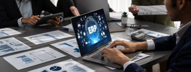 Pazarlama stratejisini planlamak için ERP girişimi kaynak planlama yazılımı